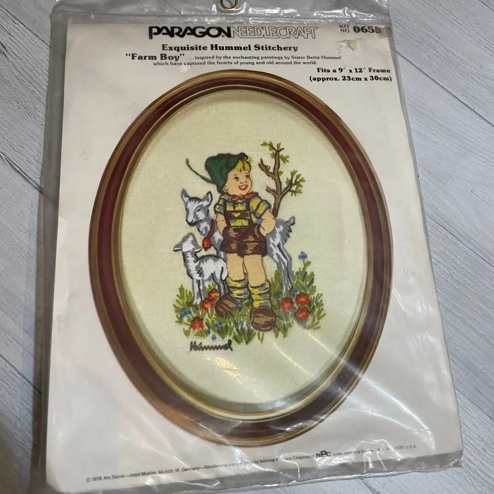 Paragon vintage farm boy‎ needlecraft #0655